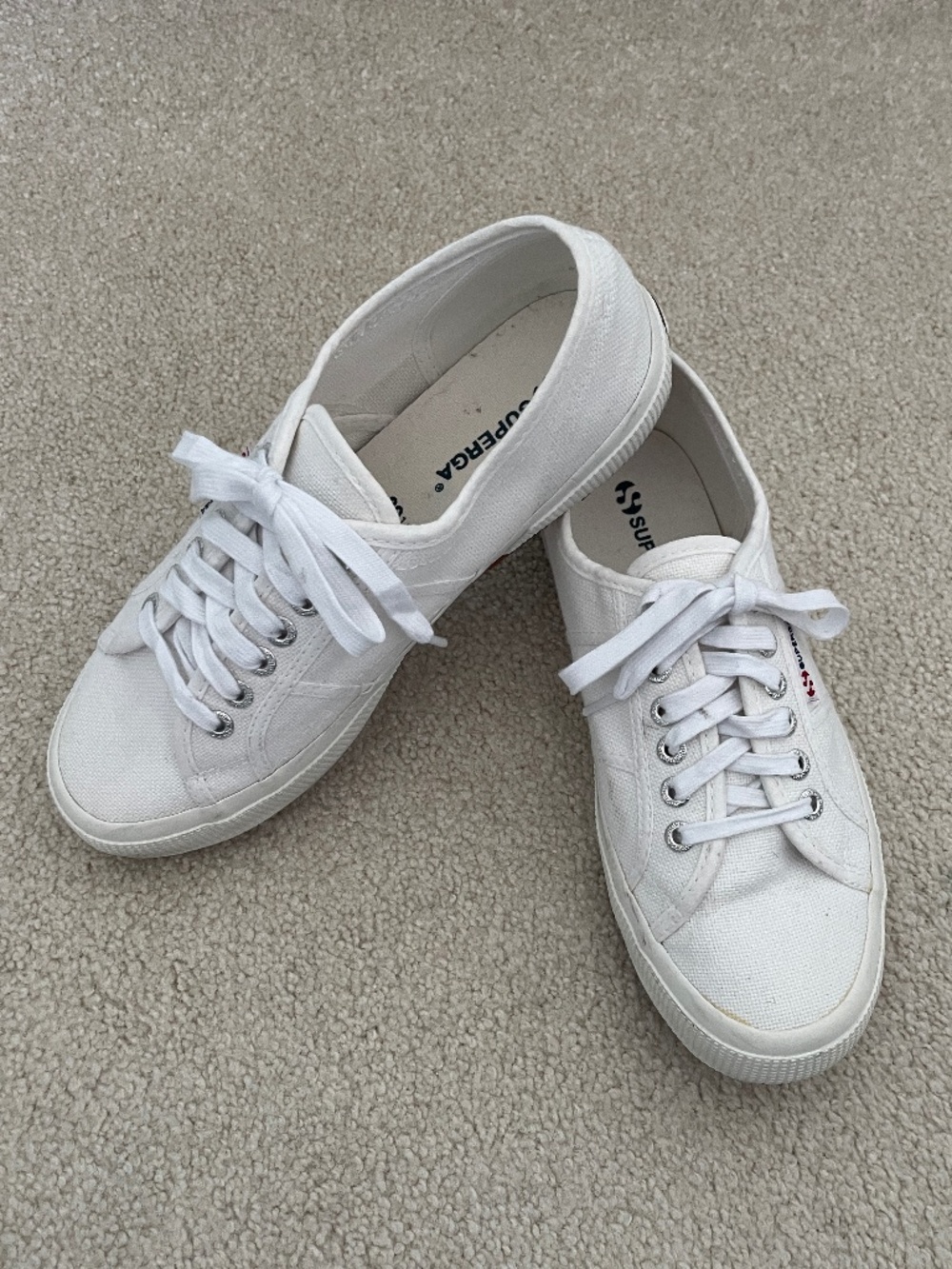 Superga Cotu Classic White Canvas Sneakers 8.5